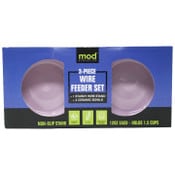 Wholesale - CERAMIC FEED BOWLS 6" W/WIRE STAND SAVOR PURPLE, UPC: 191205658582